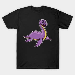 Cute Elasmosaurus Happy Dinosaur T-Shirt